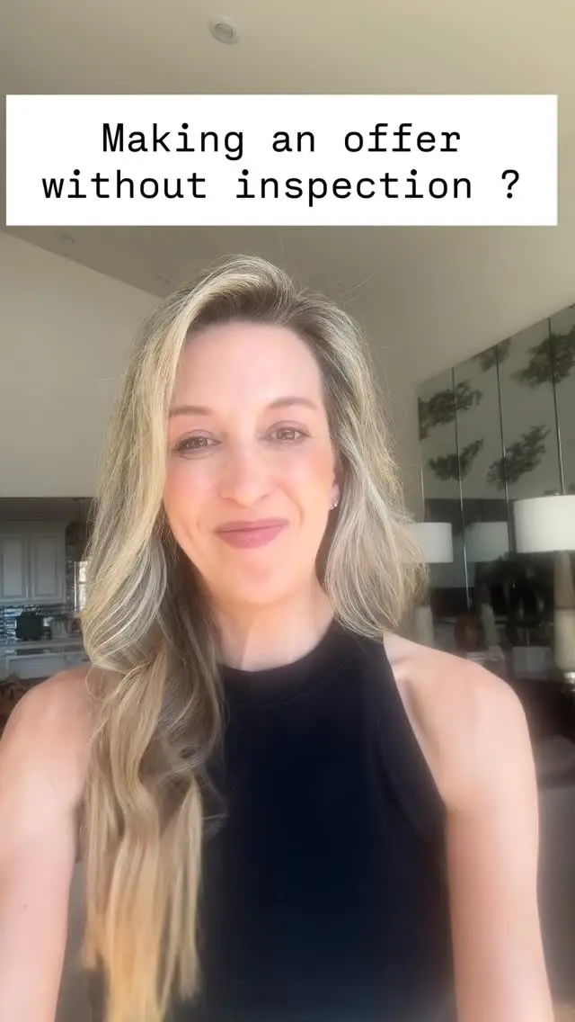Tara talking to the camera about making offers without an inspection
